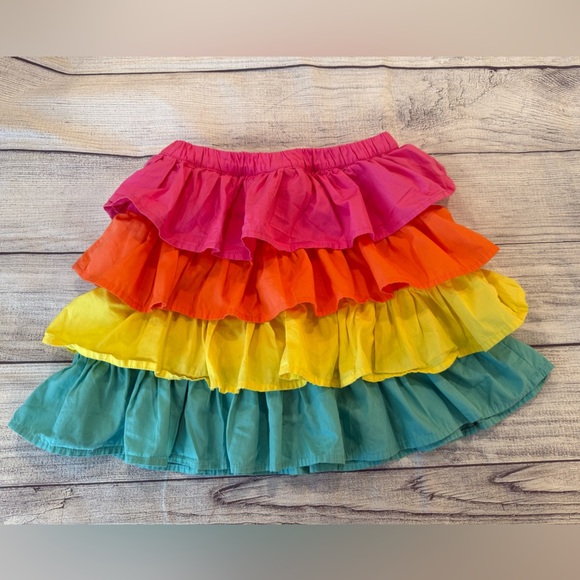 Gymboree Girls Rainbow Tiered Skort - Festive Fruit - Pink/size 7 - Picture 6 of 8